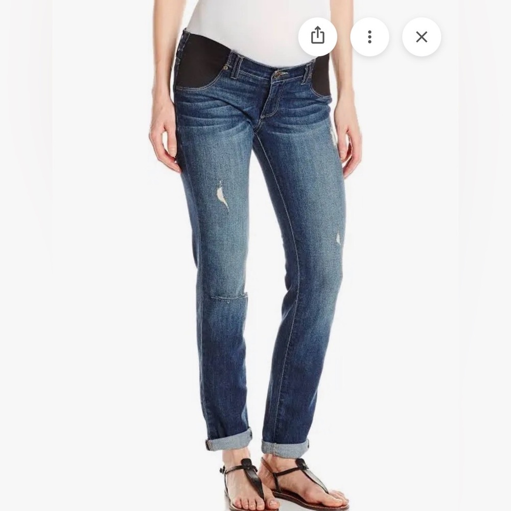 PAIGE Women's Boyfriend Jeans in Medium Blue Wash